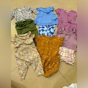 Bundle baby girl 6-9 months used! Carters burberry gerber